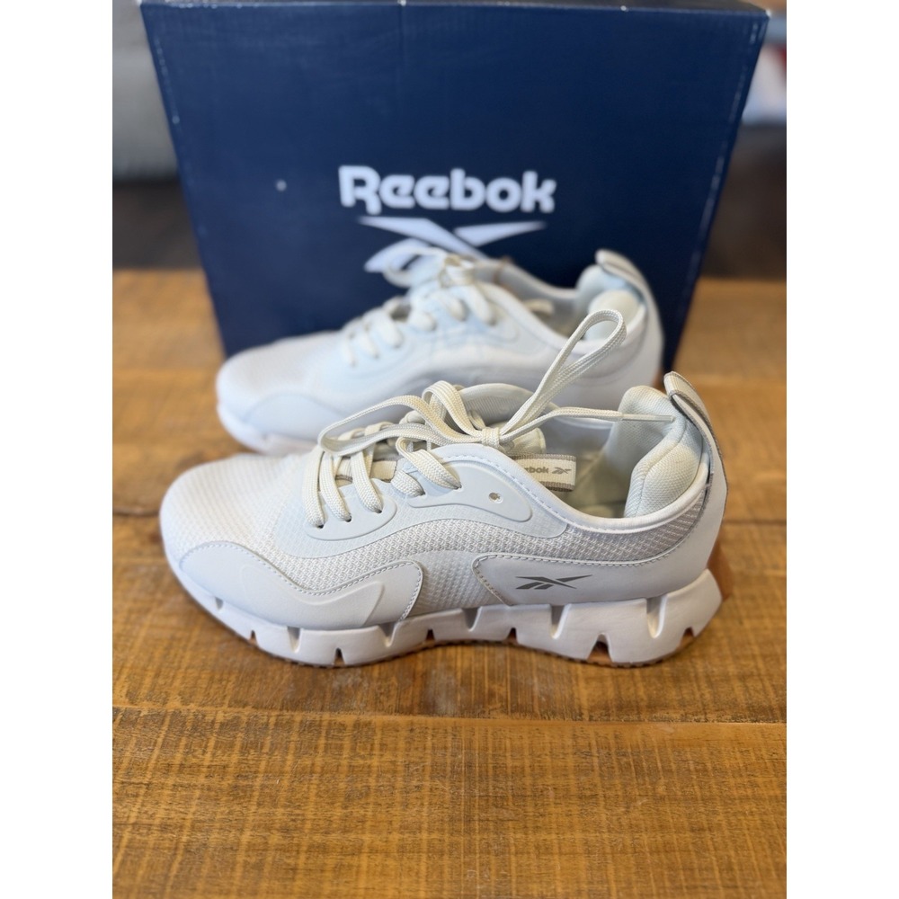 Reebok Zig Dynamica Natural Light Gray Women Running Shoes Size 9.5 Gx7063